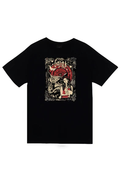 fame-stoned Gojira Müzik Grubu Baskılı Unisex %100 Pamuk Siyah T-shirt