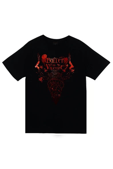 Bullet For My Valentine baskılı siyah tişört