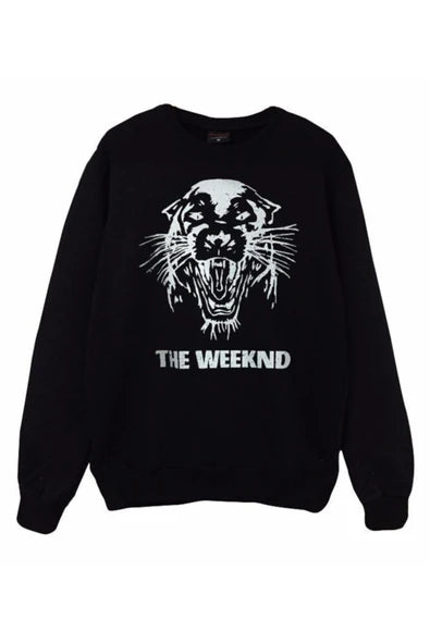 The Weeknd Starboy baskılı siyah sweatshirt