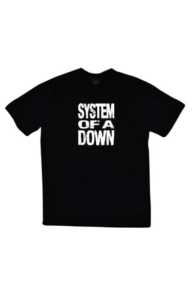 fame-stoned System Of A Down Unisex Baskılı Siyah %100 Pamuk T-shirt