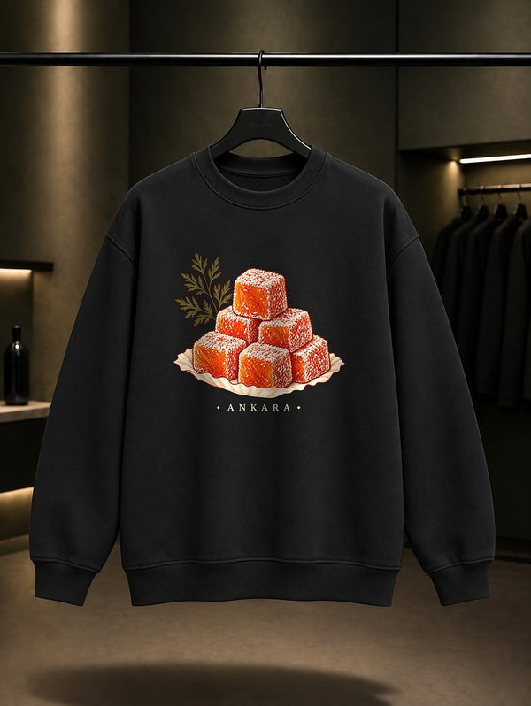 Ankara Havuç Lokumu Sweatshirt – Siyah