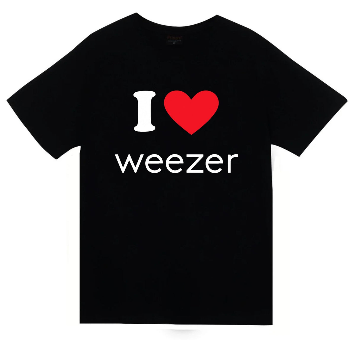 I WEEZER Müzik Grubu Baskılı Unisex %100 Pamuk Siyah T-shirt
