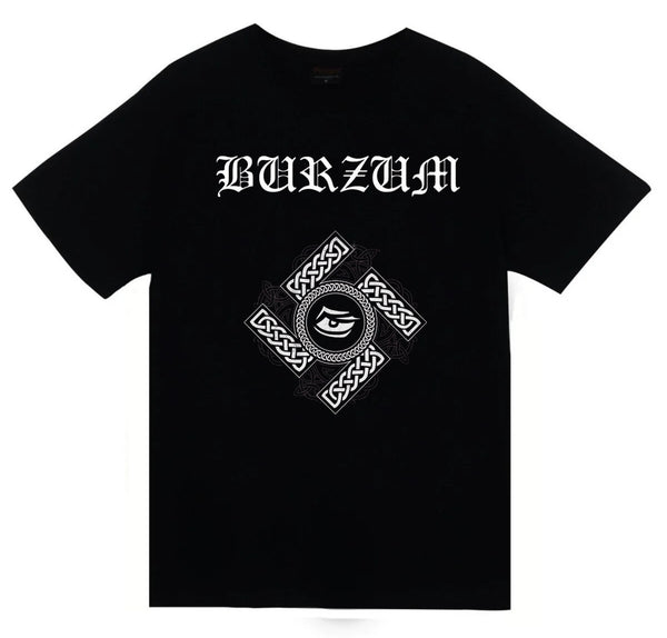 Burzum baskılı siyah tişört