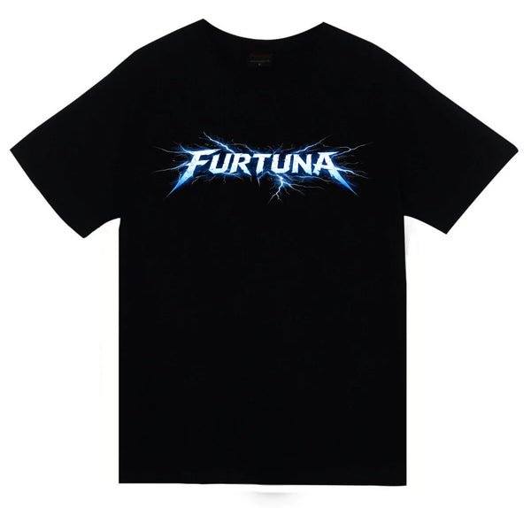 Furtuna - Şimşek baskılı siyah tişört