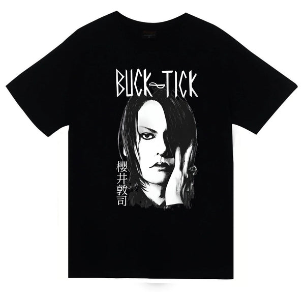 Buck Tick - Müzik Grubu - Atsushi Sakurai baskılı siyah tişört