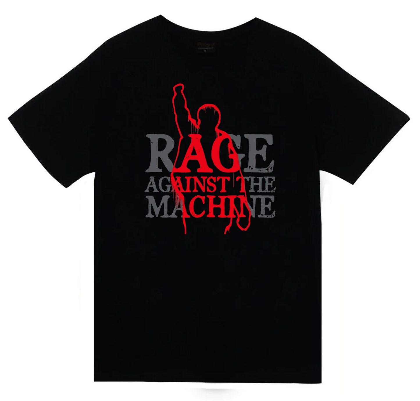 Rage Against the Machine - Müzik Grubu Baskılı Unisex %100 Pamuk Siyah T-shirt