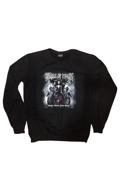 Cradle Of Fılth baskılı siyah sweatshirt