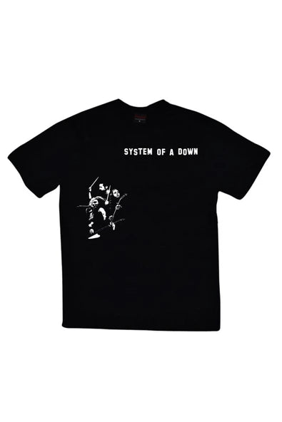 fame-stoned System Of A Down Unisex Baskılı Siyah %100 Pamuk T-shirt