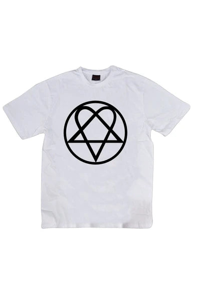 fame-stoned Him Baskılı Unisex %100 Pamuk Beyaz T-shirt