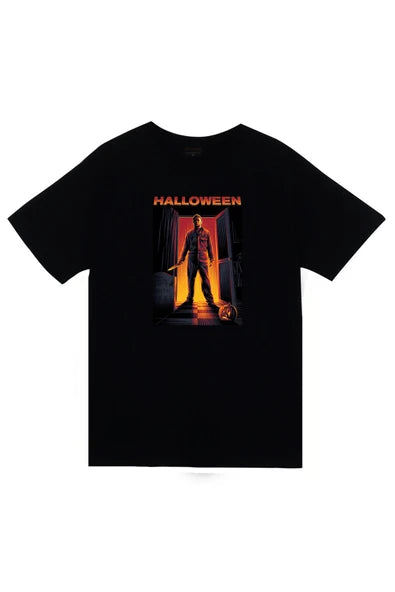 fame-stoned Halloween Baskılı Unisex %100 Pamuk Siyah T-shirt