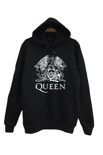 fame-stoned Erkek Çocuk Siyah Queen Baskılı Sweatshirt