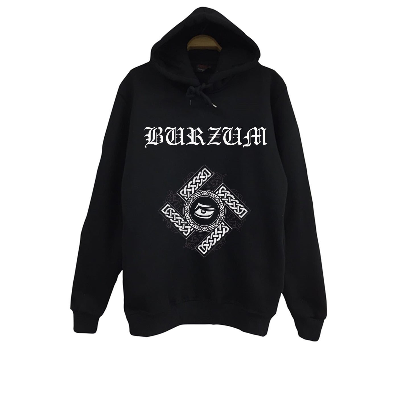 Burzum Müzik Grubu - Belus Unisex %100 Pamuk Siyah Kapüşonlu Sweatshirt