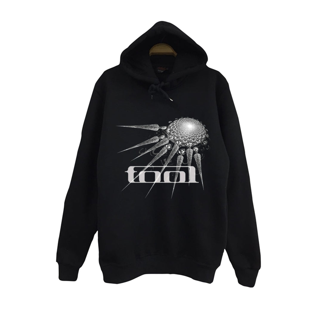 Tool Müzik Grubu - 10,000 Days baskılı siyah kapüşonlu sweatshirt