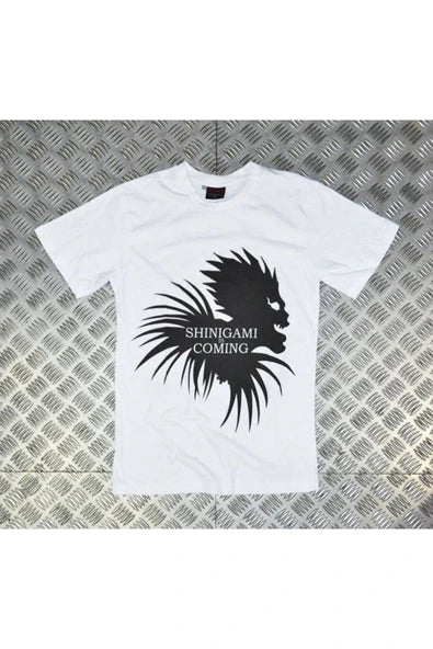 Death Note baskılı beyaz tişört