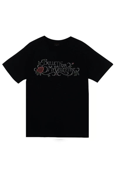 fame-stoned Bullet For My Valentine Baskılı Unisex %100 Pamuk Siyah T-shirt