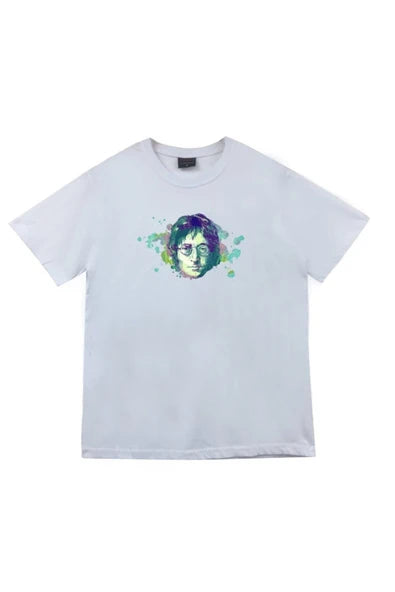 fame-stoned The Beatles Baskılı Unisex %100 Pamuk Beyaz T-shirt