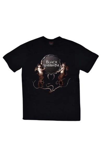 fame-stoned Unisex Siyah Sabbath Baskılı T-shirt