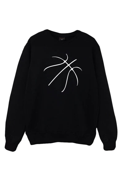 fame-stoned Basketbol Topu Baskılı Sweatshirt
