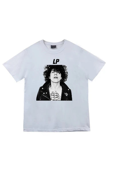 fame-stoned Lp Laura Pergolizzi Baskılı Unisex %100 Pamuk Beyaz T-shirt
