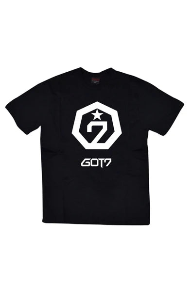 fame-stoned Unisex Siyah Got7 Baskılı T-shirt