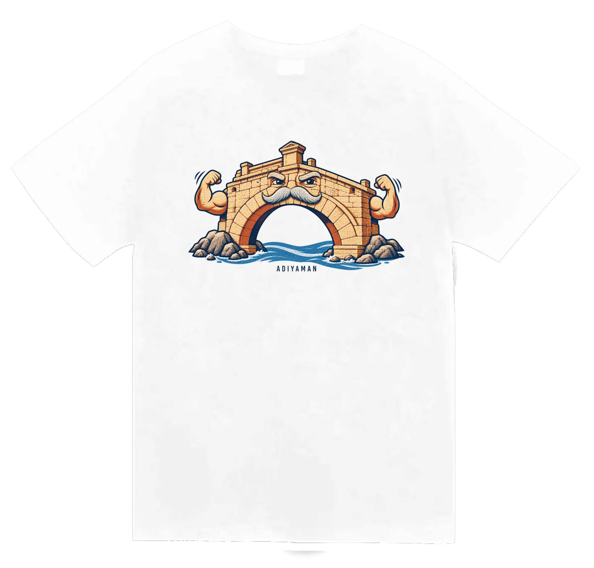 Adıyaman Cendere Köprüsü baskılı beyaz t-shirt