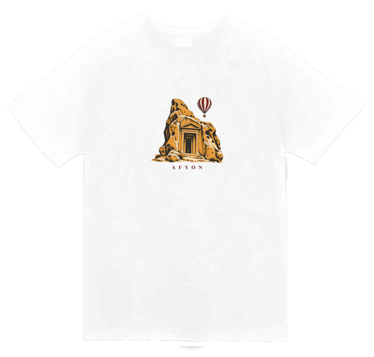 Afyon Frig Vadisi baskılı beyaz t-shirt