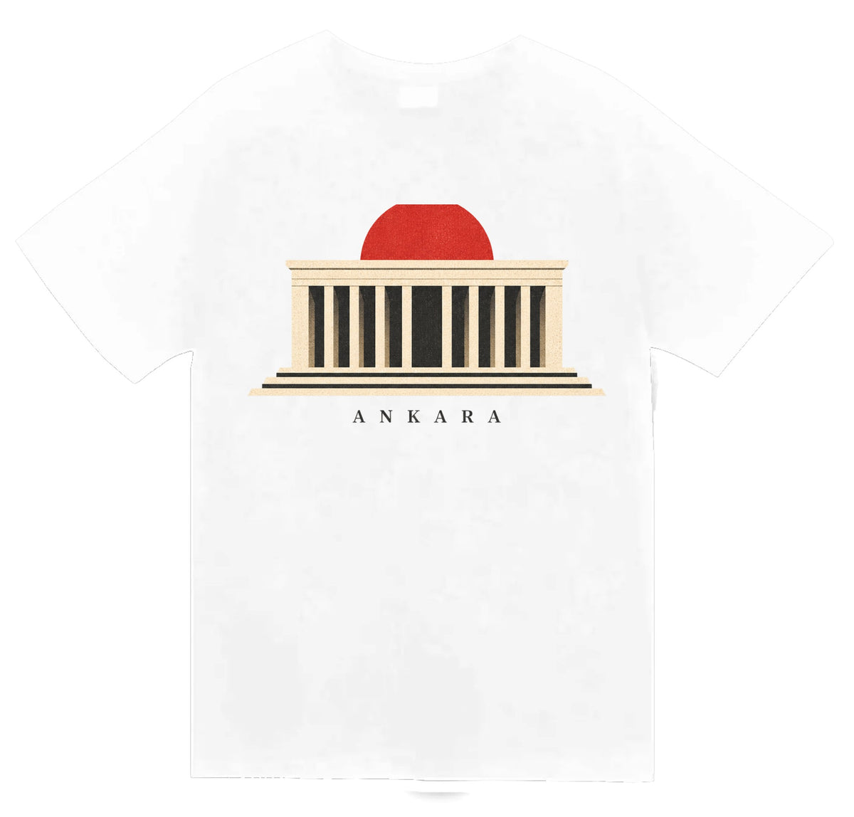 Ankara Anıtkabir Güneş baskılı beyaz t-shirt
