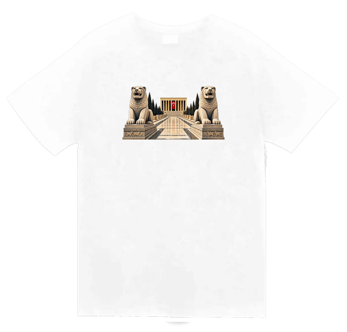 Ankara Aslanlı Yol baskılı beyaz t-shirt