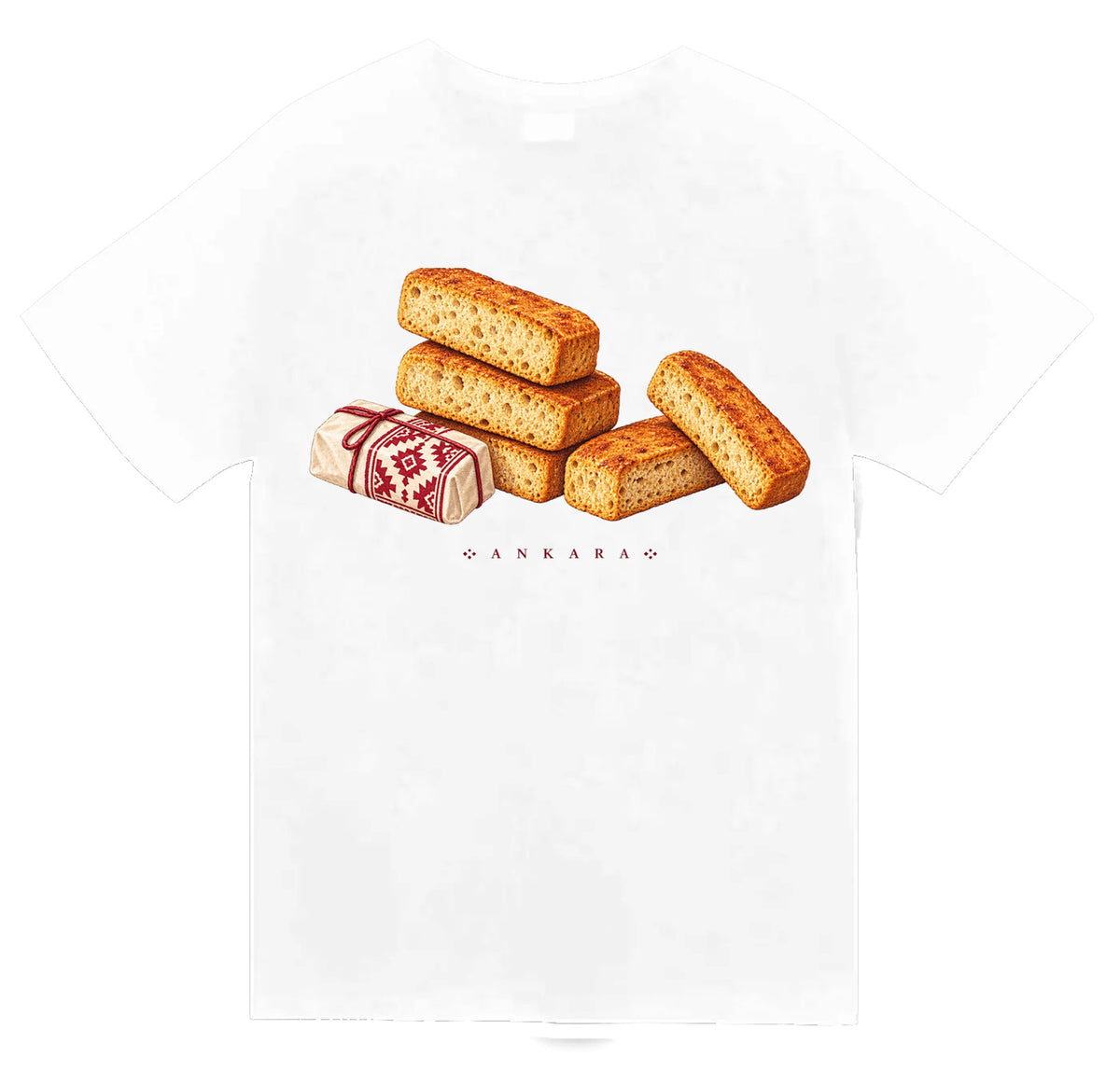 Ankara Beypazarı Kurusu baskılı beyaz t-shirt