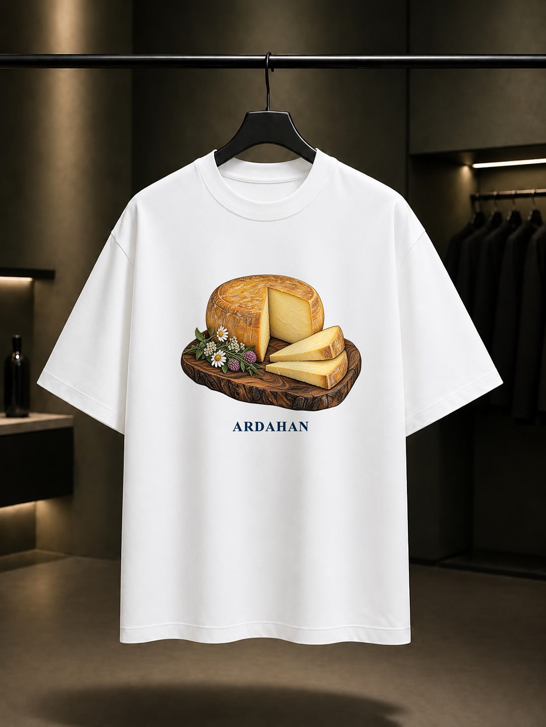 Ardahan Göle Kaşarı baskılı beyaz t-shirt