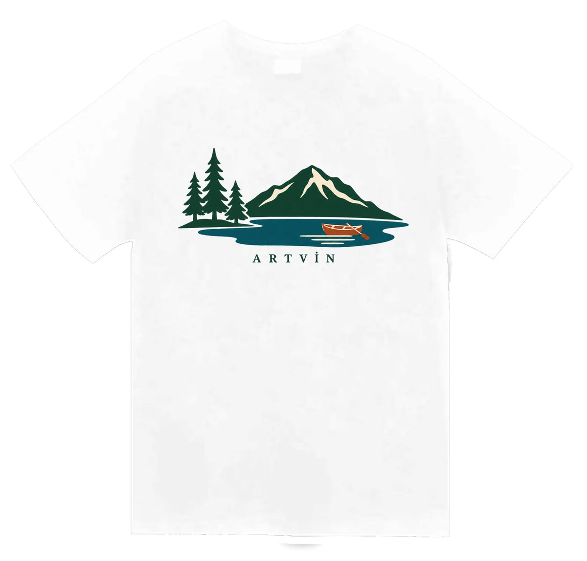 Artvin Borçka Karagöl baskılı beyaz t-shirt