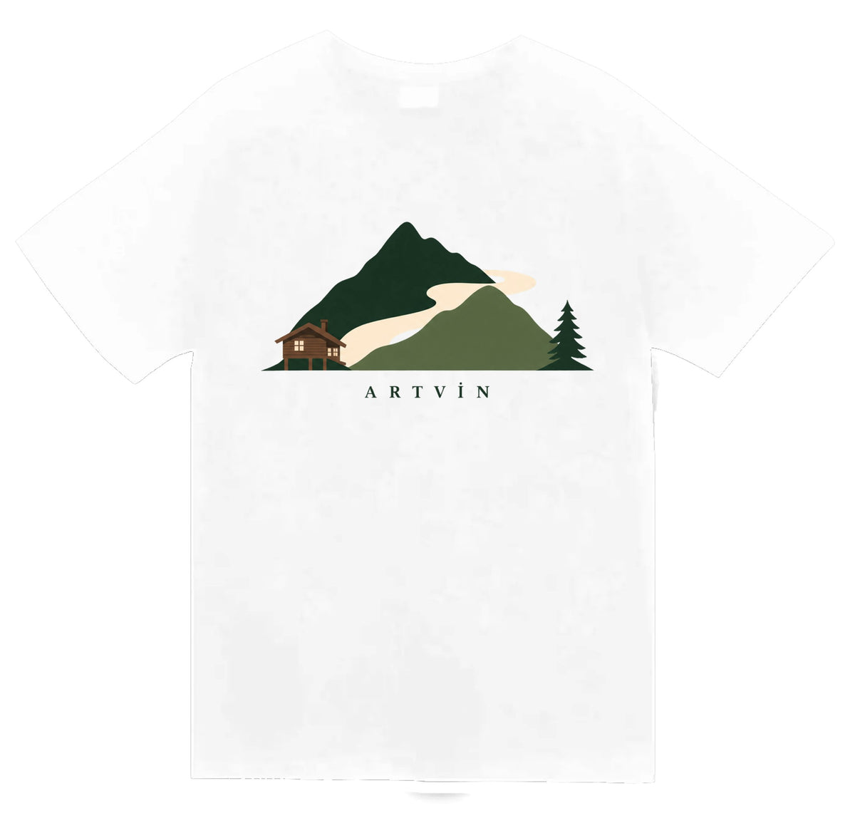 Artvin Macahel baskılı beyaz t-shirt