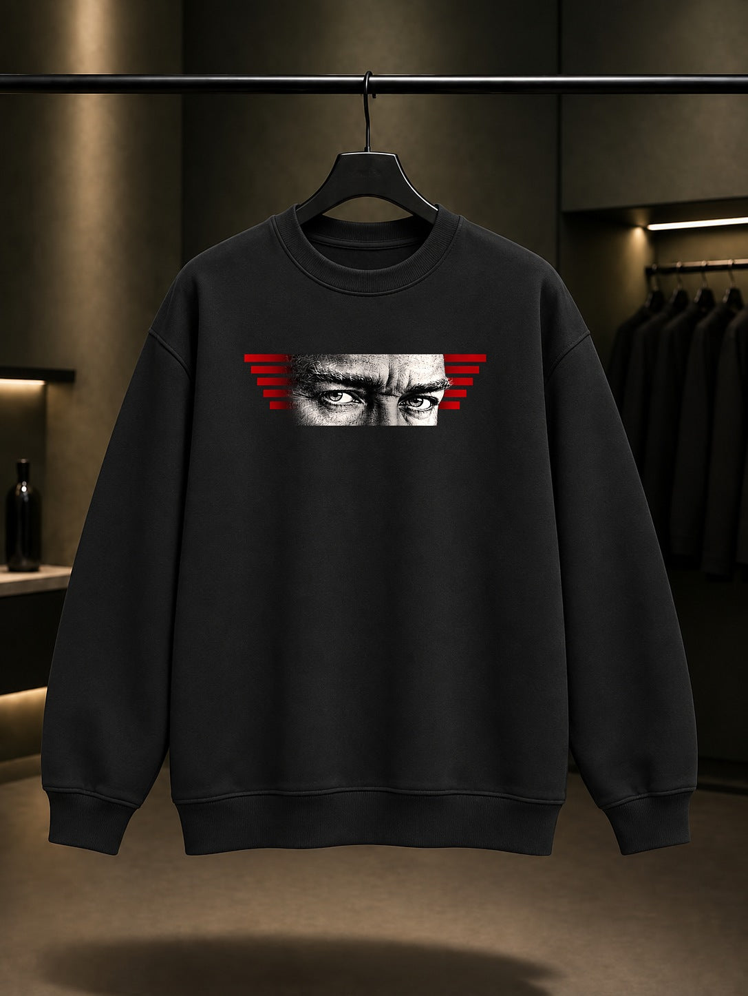Optical Gaze Baskılı Unisex %100 Pamuk Sweatshirt