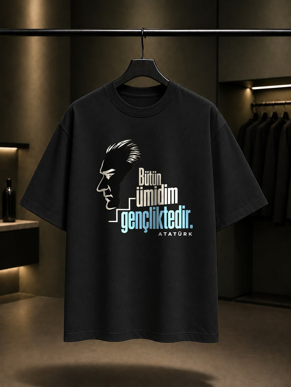 Youth Rise Baskılı Unisex %100 Pamuk Tişört