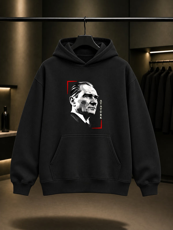 Light Window Baskılı Unisex %100 Pamuk Kapüşonlu Sweatshirt