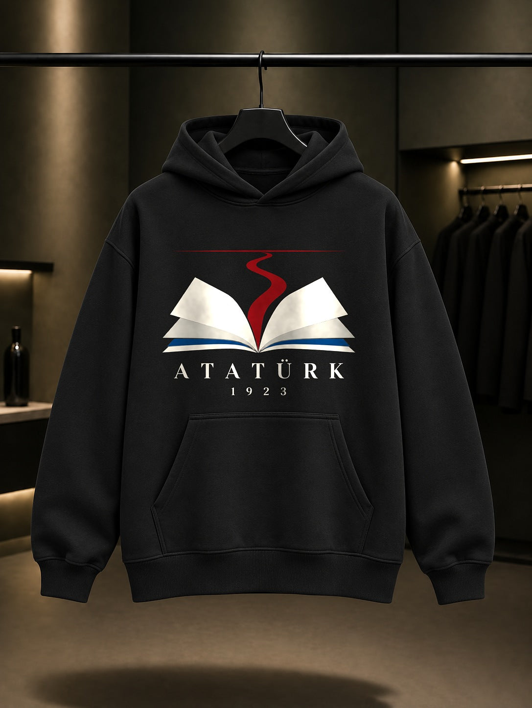 Page To Future Baskılı Unisex %100 Pamuk Kapüşonlu Sweatshirt