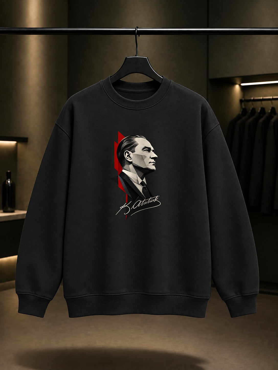Paper Sculpture Baskılı Unisex %100 Pamuk Sweatshirt