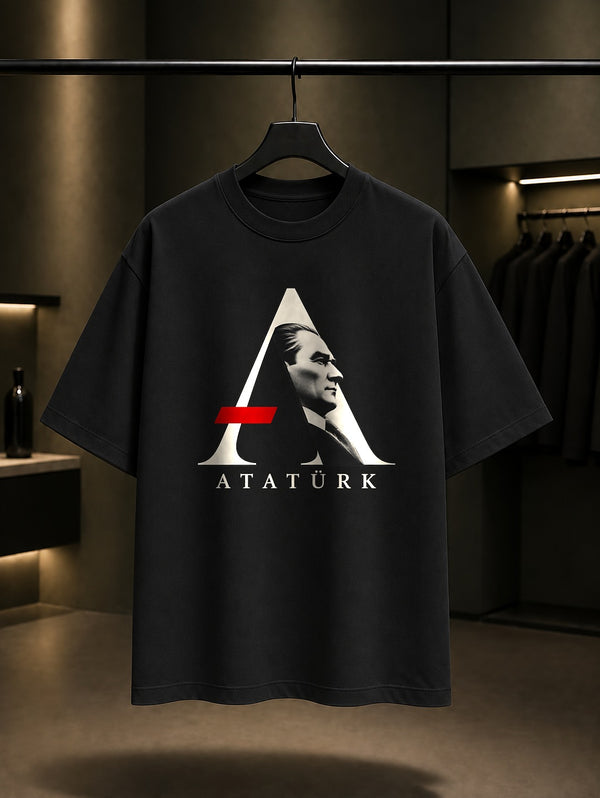 Monogram Cut Baskılı Unisex %100 Pamuk Tişört