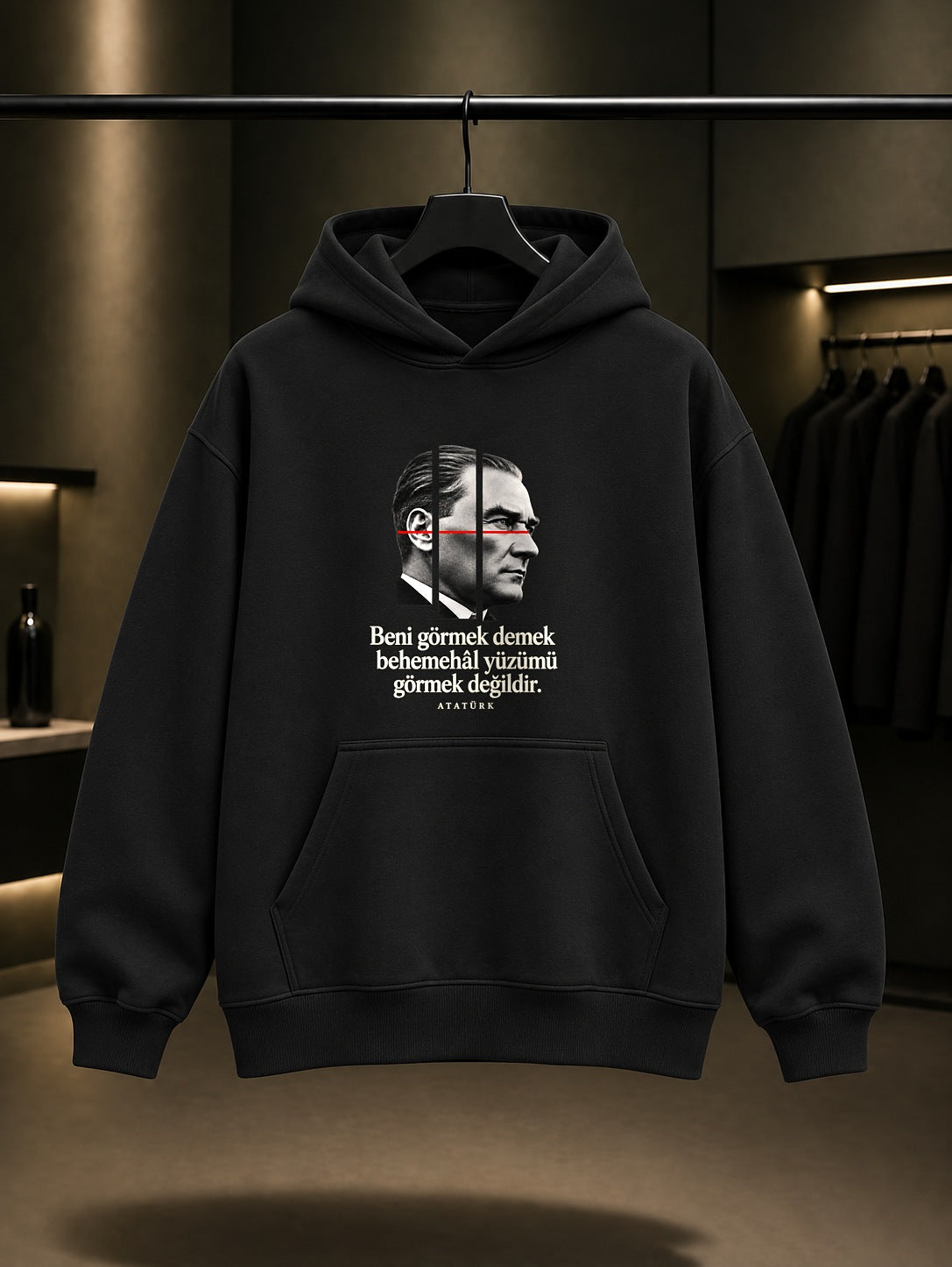 Ideas Beyond Baskılı Unisex %100 Pamuk Kapüşonlu Sweatshirt