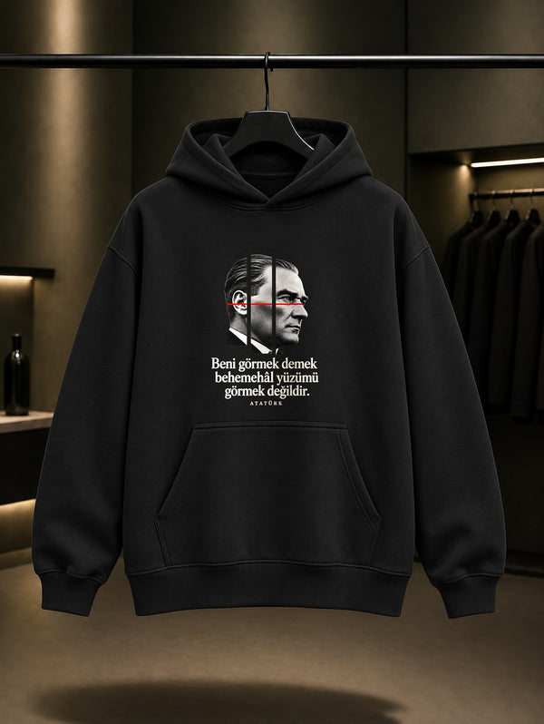 Ideas Beyond Baskılı Unisex %100 Pamuk Kapüşonlu Sweatshirt