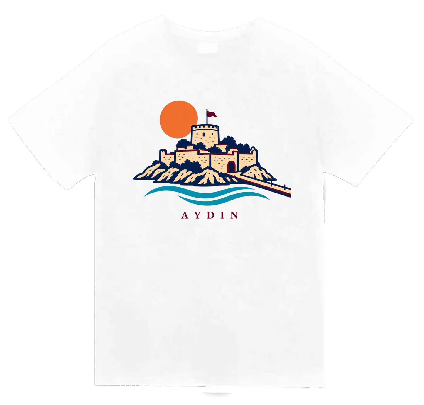 Aydın Güvercinada baskılı beyaz t-shirt