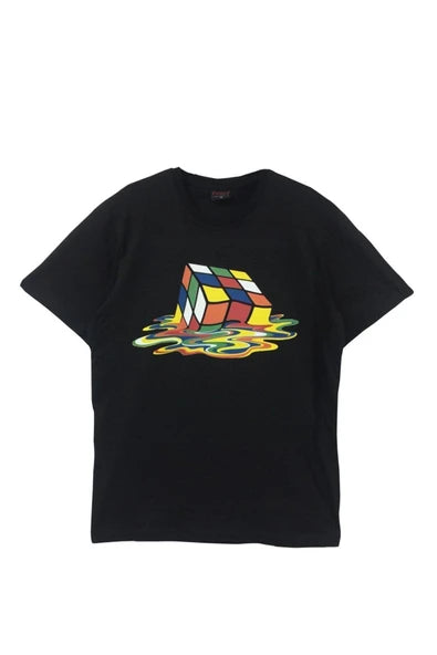 fame-stoned Unisex Siyah Zeka Küpü Baskılı T-shirt