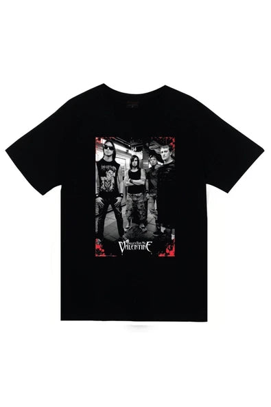Bullet For My Valentine baskılı siyah tişört