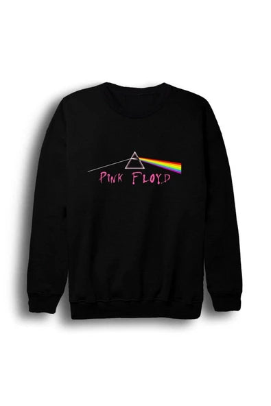 Pink Floyd The Dark Side of baskılı siyah sweatshirt