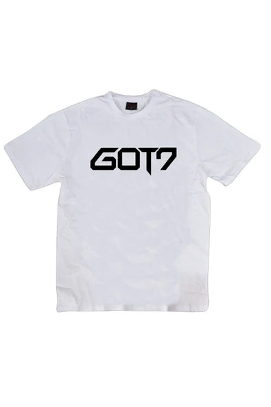 Got7 baskılı beyaz tişört