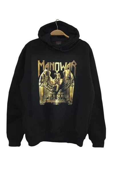 fame-stoned Çocuk Siyah Manowar Baskılı Sweatshirt