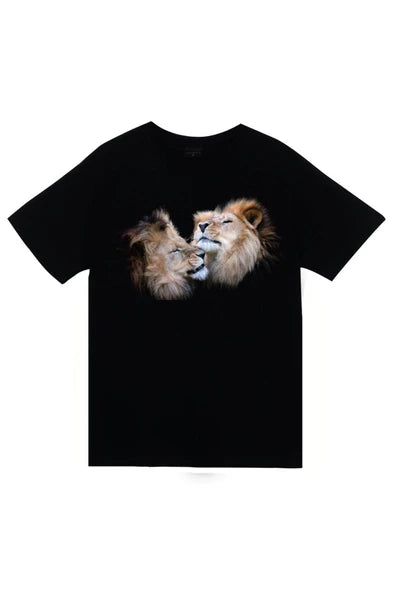 fame-stoned Unisex Siyah Baskılı T-shirt
