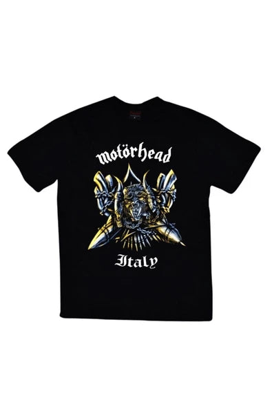 fame-stoned Motörhead Baskılı Unisex %100 Pamuk Siyah T-shirt