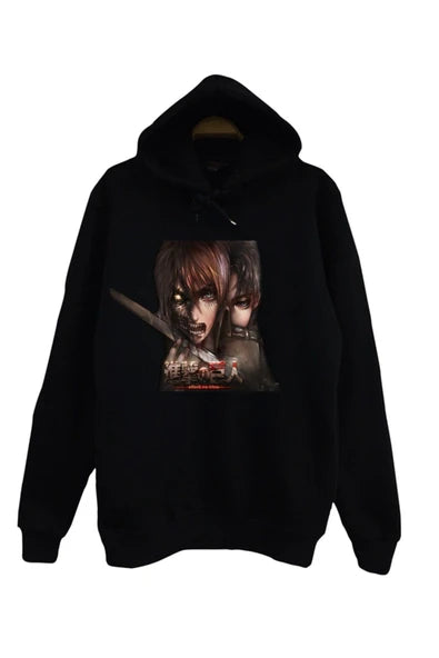 fame-stoned Attack On Titan Kapüşonlu Sweatshirt