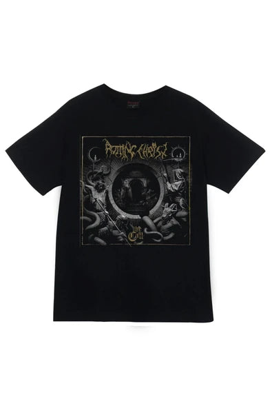 fame-stoned Rotting Christ Baskılı Unisex %100 Pamuk Siyah T-shirt